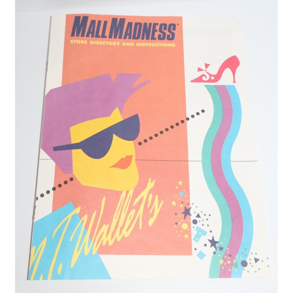 MALL MADNESS Game 1989 Milton Bradley Replacement Parts INSTRUCTIONS Vintage